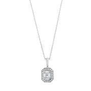 0.26 Karat Baguette Diamond Necklace