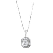 0.26 Karat Baguette Diamond Necklace