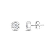 1.01 Karat FG SI Solitaire Diamond Earrings