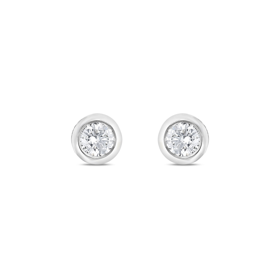1.01 Karat FG SI Solitaire Diamond Earrings