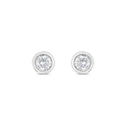 1.01 Karat FG SI Solitaire Diamond Earrings