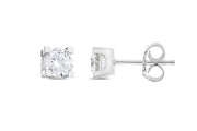 1.13 Karat EF SI Solitaire Diamond Earrings