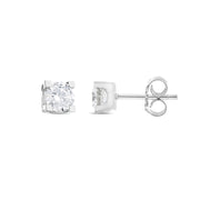 1.13 Karat EF SI Solitaire Diamond Earrings