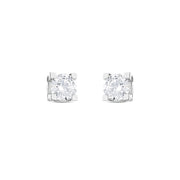 1.13 Karat EF SI Solitaire Diamond Earrings