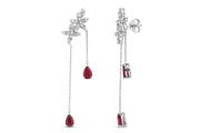 2.46 Karat Ruby Diamond Earrings