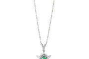 0.59 Karat Emerald Diamond Necklace