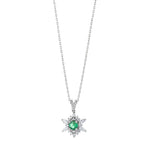 Load image into Gallery viewer, 0.59 Karat Emerald Diamond Necklace