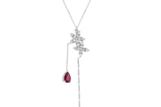1.17 Karat Ruby Diamond Necklace