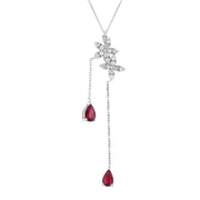 1.17 Karat Ruby Diamond Necklace