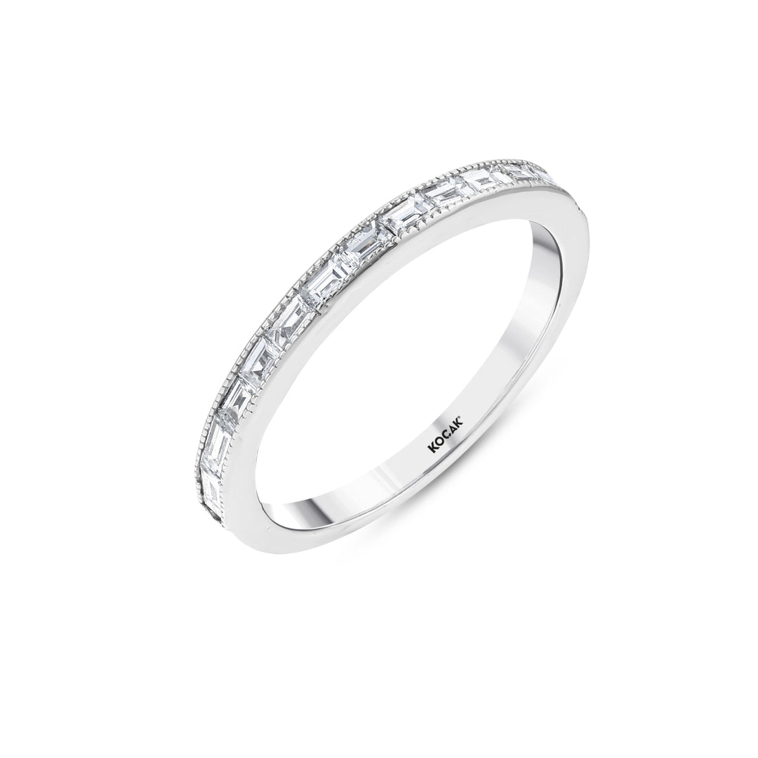 0.51 Karat Half Eternity Diamond Ring