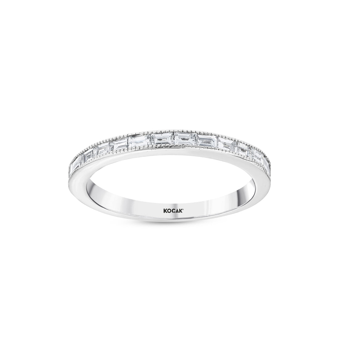 0.51 Karat Half Eternity Diamond Ring