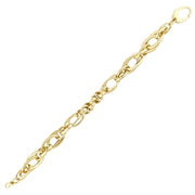 14ct Halo Design Gold Bracelet