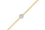 14ct Stone Set Planeta Design Gold Bracelet