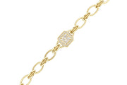 14ct Stone Set Avangart Design Gold Bracelet