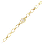 Load image into Gallery viewer, 14ct Stone Set Avangart Design Gold Bracelet