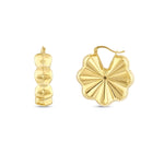 Load image into Gallery viewer, 14ct Floral Design Gold Earrings
