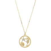 14ct Stone Set Design Summer Gold Necklace