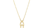 14ct Stone Set Design Mare Gold Necklace