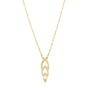 14ct Stone Set Design Mare Gold Necklace