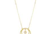 14ct Halka Design Kutup Yildizi Gold Necklace