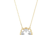 14ct Dortlu Lotus Design Gold Necklace