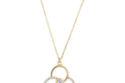 14ct Stone Set Design Loop Gold Necklace