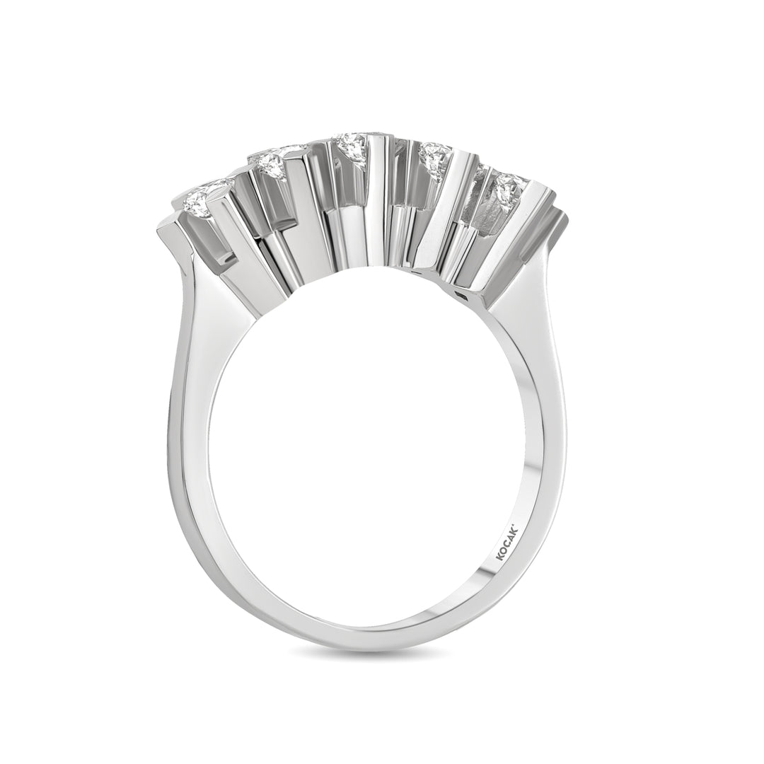 0.55 Karat FG SI Diamond Five Stone Ring