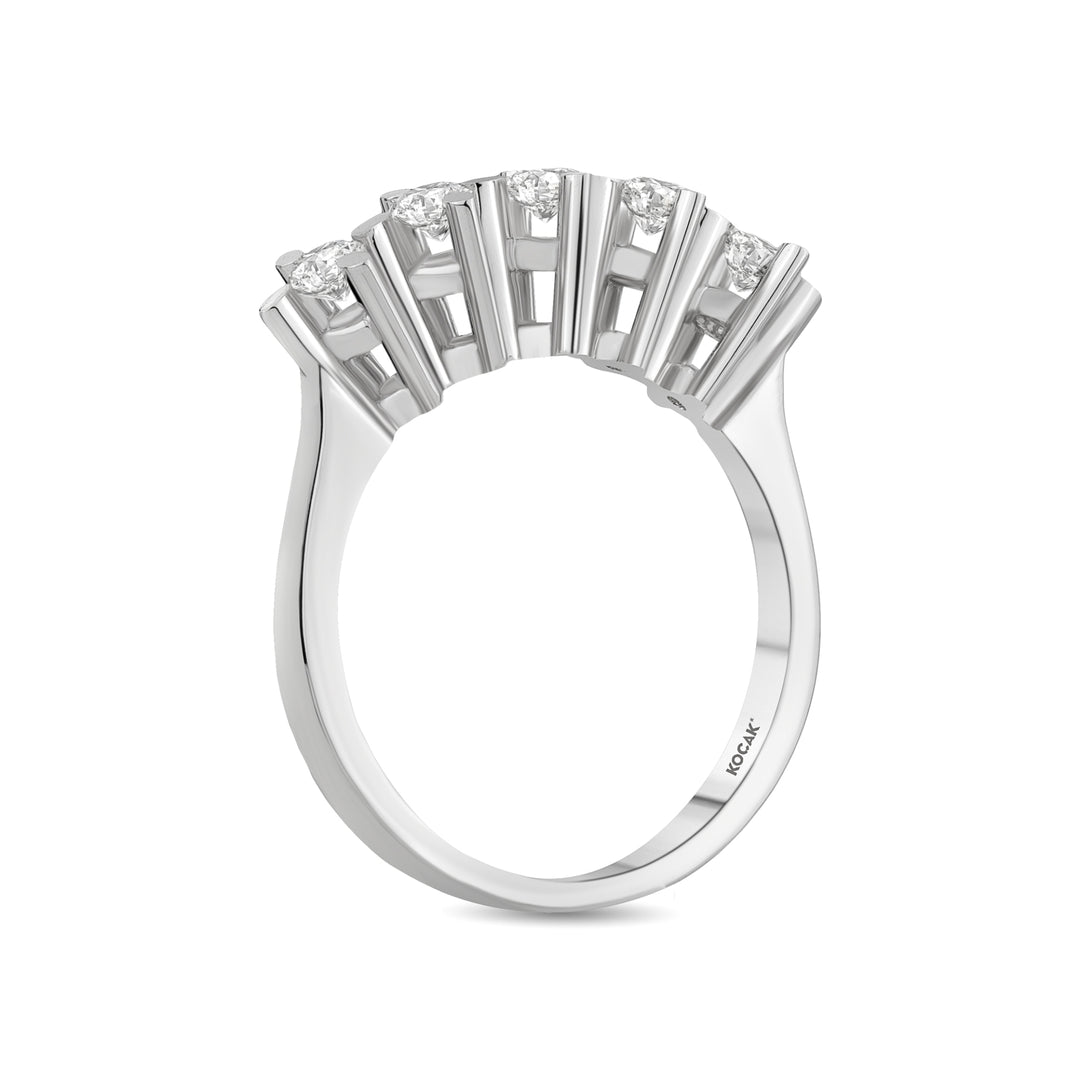 0.53 Karat FG SI Diamond Five Stone Ring