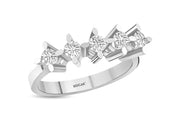 0.53 Karat FG SI Diamond Five Stone Ring