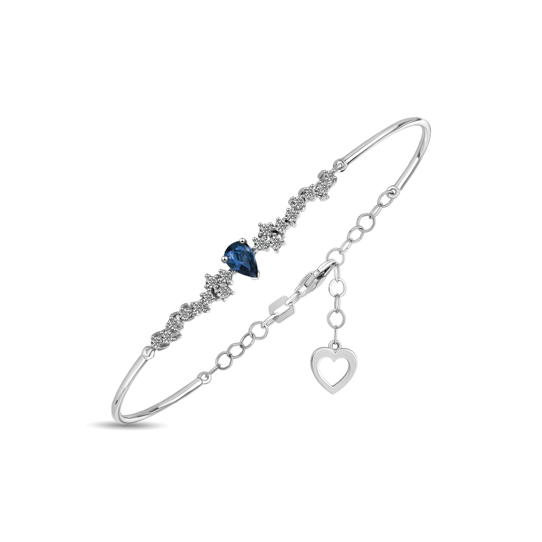 0.71 Karat Sapphire Diamond Bracelet