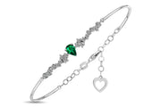 0.66 Karat Emerald Diamond Bracelet