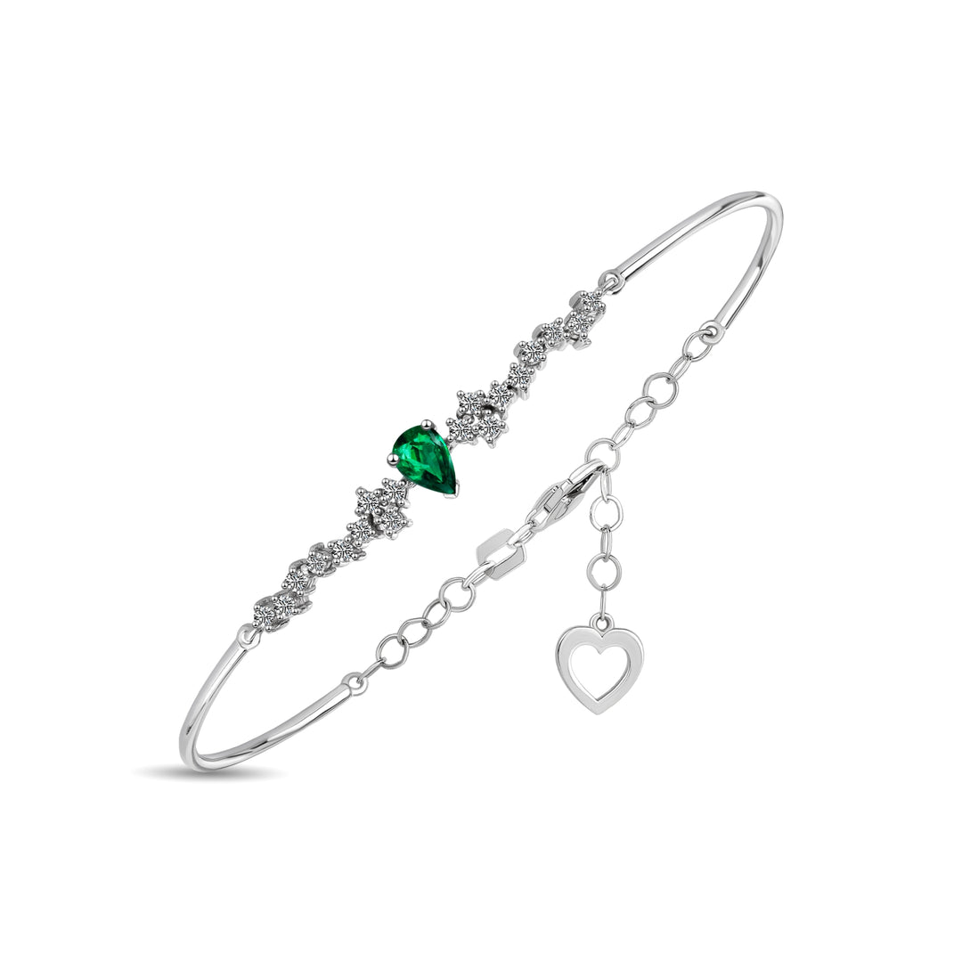 0.66 Karat Emerald Diamond Bracelet