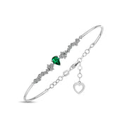 0.66 Karat Emerald Diamond Bracelet