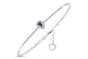 0.54 Karat Sapphire Diamond Bracelet