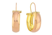 14ct Design Hoop Gold Earrings