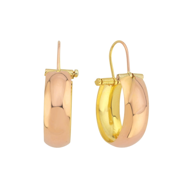 14ct Design Hoop Gold Earrings