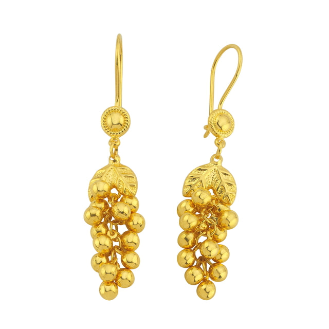 14ct Cimarli Design Cluster Gold Earrings
