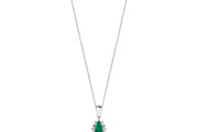 0.26 Karat Emerald Diamond Necklace