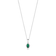 0.26 Karat Emerald Diamond Necklace