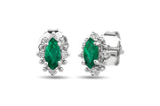 0.55 Karat Emerald Diamond Design Earrings