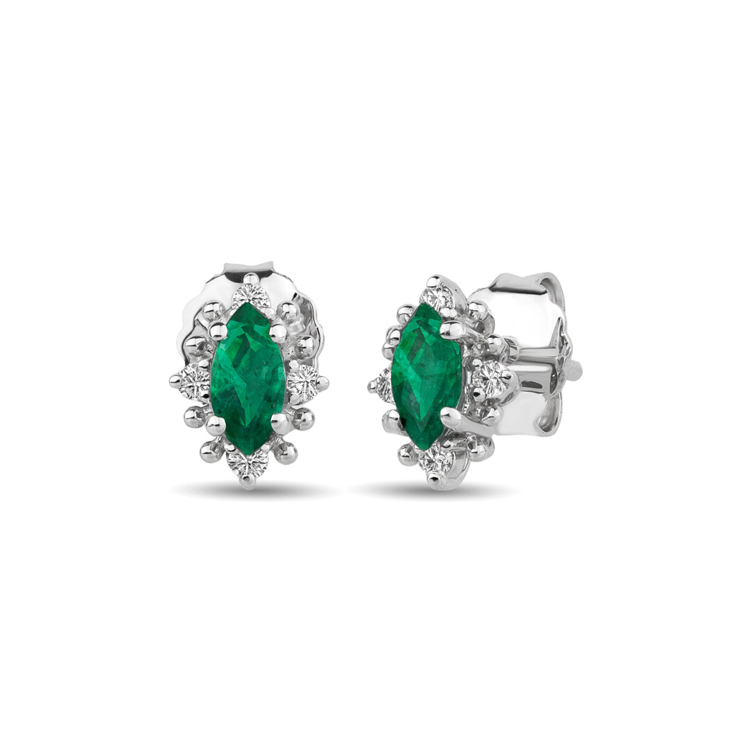 0.55 Karat Emerald Diamond Design Earrings