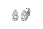 0.40 Karat FG SI Diamond Baguette Earrings