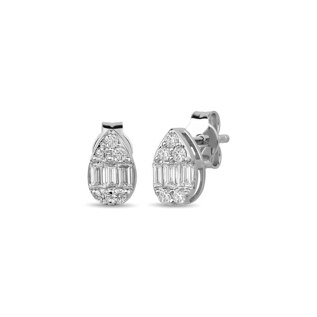 0.40 Karat FG SI Diamond Baguette Earrings