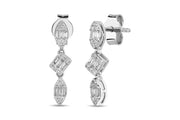 0.22 Karat FG SI Diamond Baguette Earrings