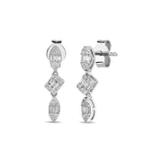 0.22 Karat FG SI Diamond Baguette Earrings