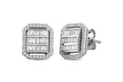 0.57 Karat Diamond Baguette Earrings