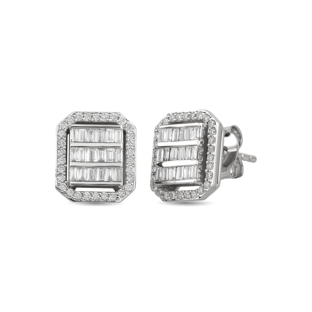 0.57 Karat Diamond Baguette Earrings