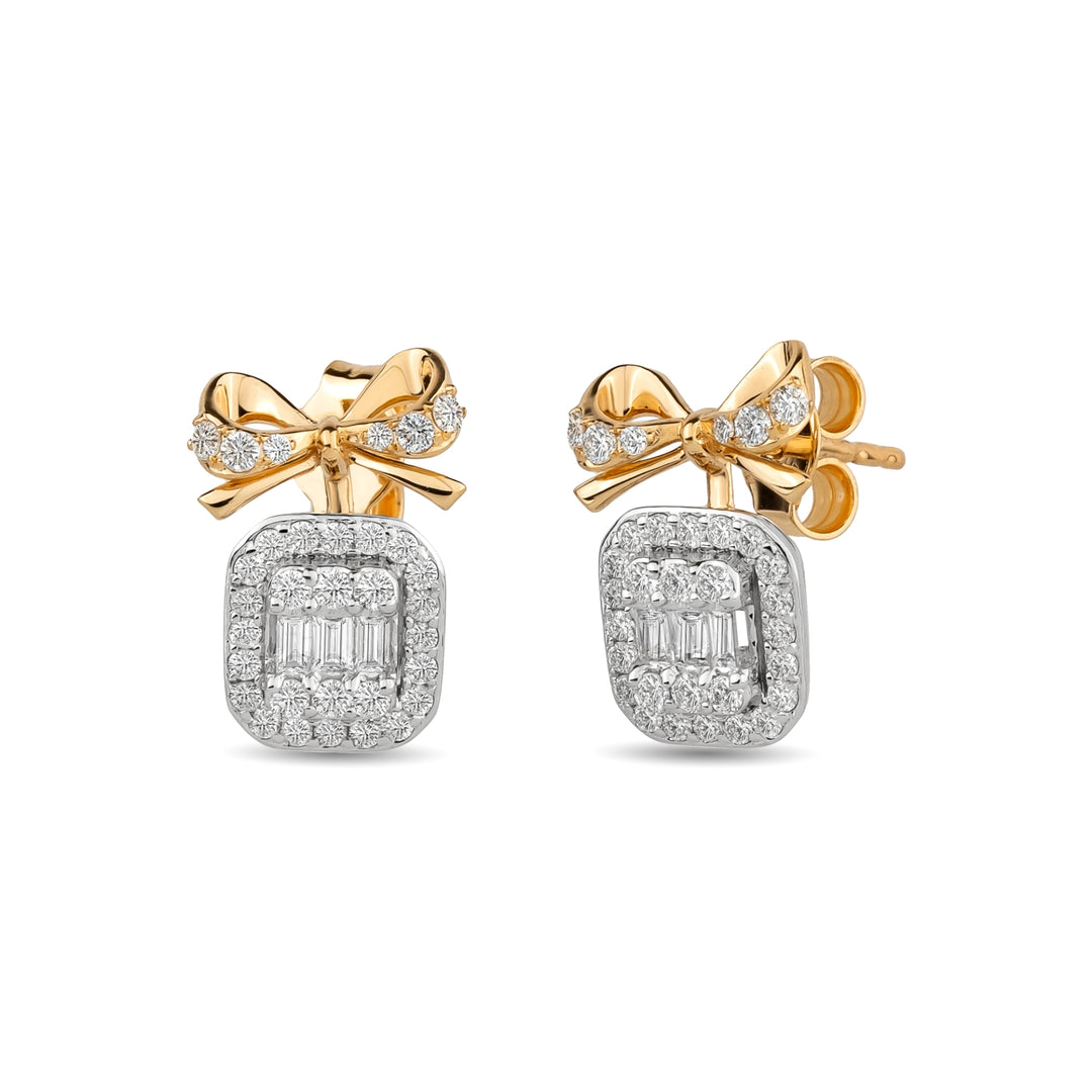 0.57 Karat FG SI Diamond Baguette Earrings