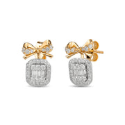 0.57 Karat FG SI Diamond Baguette Earrings