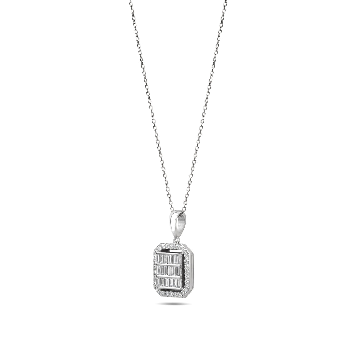 0.47 Karat Baguette Diamond Necklace